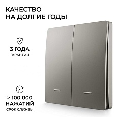 Выключатель кинетический двухклавишный Smart Apeyron 04-79 1