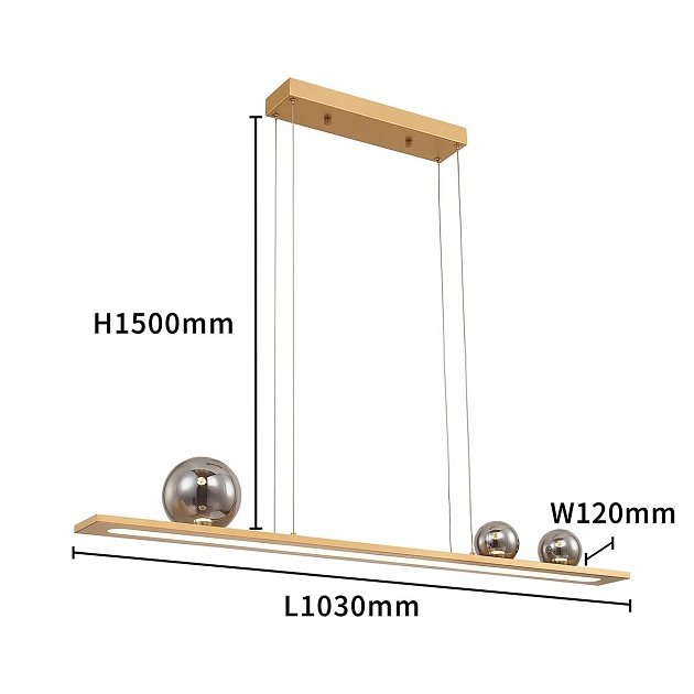 Подвесной светодиодный светильник Favourite Bilico 4549-3P изображение 2 Подвесной светодиодный светильник Favourite Bilico 4549-3P Фото № 2