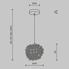 Подвесной светильник Maytoni MOD487PL-01BS 5