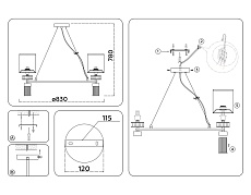 Подвесная люстра Ambrella Light High Light Classic LH71293 1