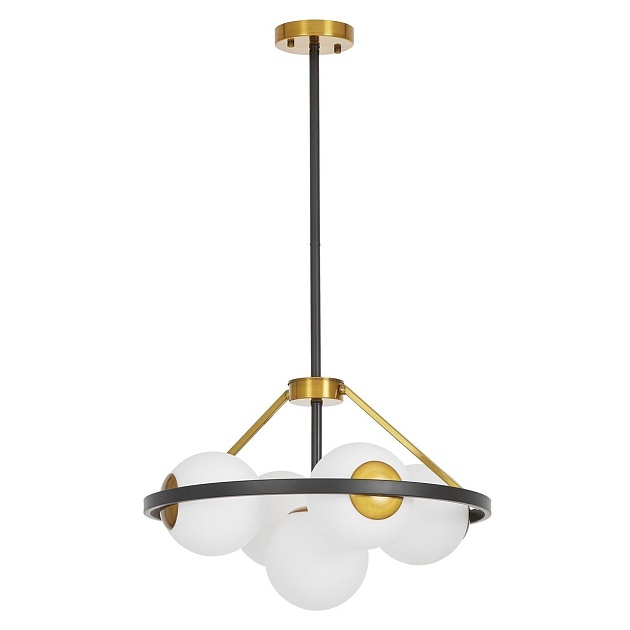 Подвесная люстра Lumina Deco Donzano LDP 8034-5 BK+WT Фото № 5