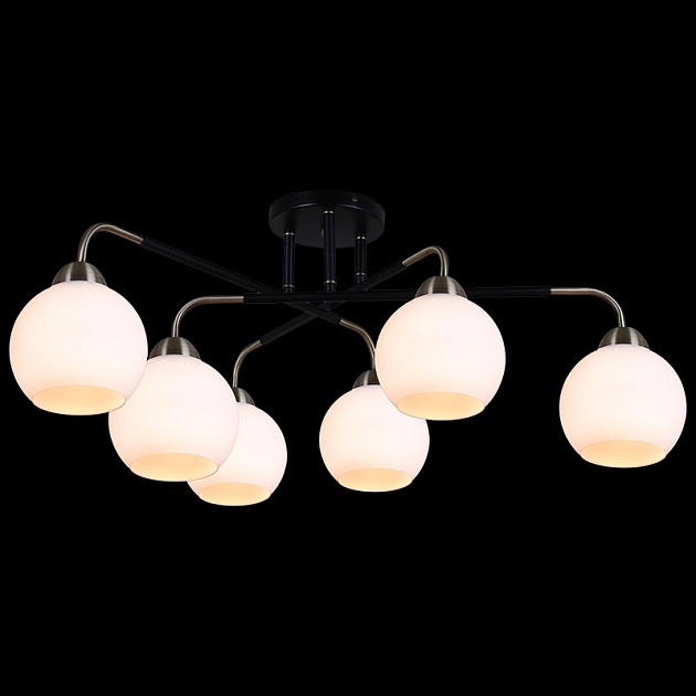 Потолочная люстра Illumico IL0252-6CSQ-79 BK AB изображение 1 Потолочная люстра Illumico IL0252-6CSQ-79 BK AB Фото № 1