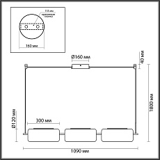 Подвесной светодиодный светильник Odeon Light Kavia 5003/30L 5