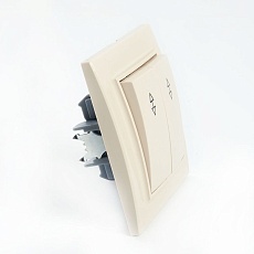 Переключатель двухклавишный Stekker Эрна слоновая кость PSW10-9008-02 39920 5