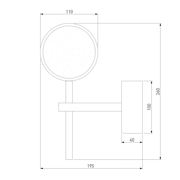Настенный светодиодный светильник Eurosvet 90173/1 хром Фото № 2