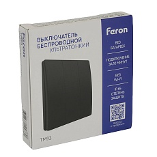 Выключатель беспроводной FERON TM93 SMART, 7мВт, IP65, трехклавишный, черный 51028 4