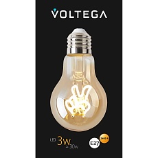 Лампа светодиодная филаментная Voltega 271 E27 3W 2400K желтая 8584 3