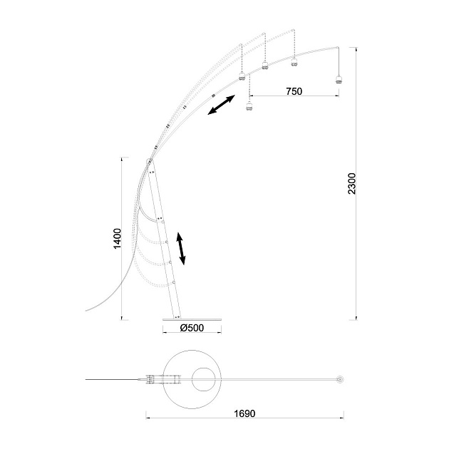 Торшер Mantra Ruti Ricca 9446+9447 Фото № 7