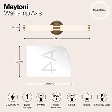 Настенный светильник Maytoni Modern Axis MOD106WL-L10G3K 1