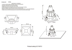 Встраиваемый светильник Crystal Lux CLT 007C1 BL 1