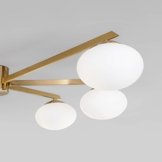 Потолочная люстра Eurosvet Opaline 70220/6 латунь Smart изображение 2 Потолочная люстра Eurosvet Opaline 70220/6 латунь Smart Фото № 2