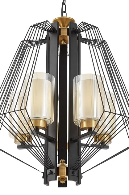 Подвесная люстра Lumina Deco Canti LDP 1244-5 BK+MD Фото № 3
