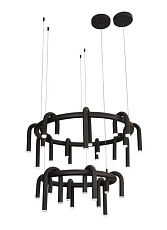 Люстра подвесная Alfa Light F4324-30 D80+D60 black