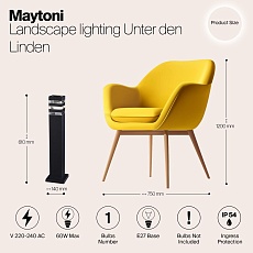 Уличный светильник Maytoni Unter den Linden O578FL-01B 1