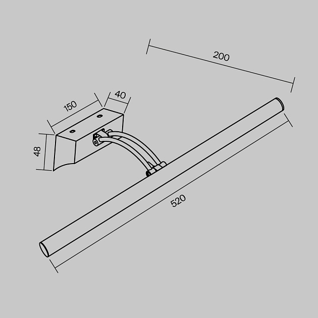Подсветка для картин Maytoni Fino MIR003WL-L12CH изображение 2 Подсветка для картин Maytoni Fino MIR003WL-L12CH Фото № 2