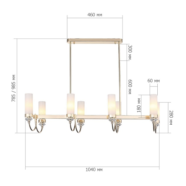 Подвесная люстра ST Luce Elegra SL1402.263.08 изображение 2 Подвесная люстра ST Luce Elegra SL1402.263.08 Фото № 2