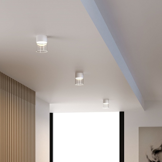 Потолочный светодиодный светильник Elektrostandard Lumen 25047/LED 10W 4000К белый/прозрачный a064710 фото 3