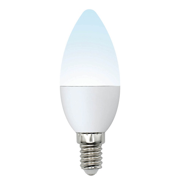 Лампа светодиодная Uniel E14 6W 4000K матовая LED-C37-6W/NW/E14/FR/MB PLM11WH UL-00002374 фото 