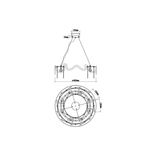Подвесной светильник Vele Luce Melodia VL3294P08 Фото № 6