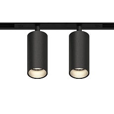 GRAFFIT Трековый светильник TWIN-SPOT LED 48В 2x6Вт 3000К CRI90 36° NO-DIM угольно-черный 1