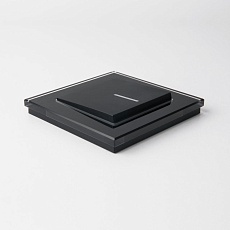 Выключатель Werkel одноклавишный проходной с подсветкой черный матовый W1112108 4690389156670 3