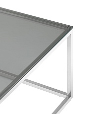 Журнальный стол Stool Group Таун 120*60 прозрачное стекло/сталь серебро УТ000004652 3