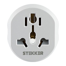 Адаптер-переходник для евровилки с/з, ультраплоский, Stekker ADP16-06-20W, 250В, 16A, IP20,белый 50412 2