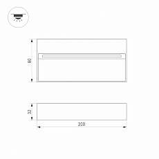 Уличный настенный светодиодный светильник Arlight LGD-Trace-S200x80-8W Warm3000 029961 1