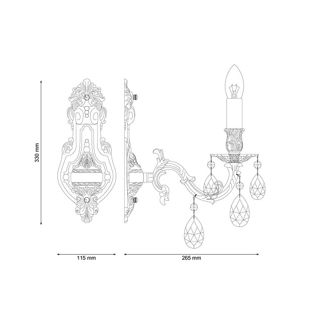 Бра Lucia Tucci Firenze W141.1 Antique Фото № 2