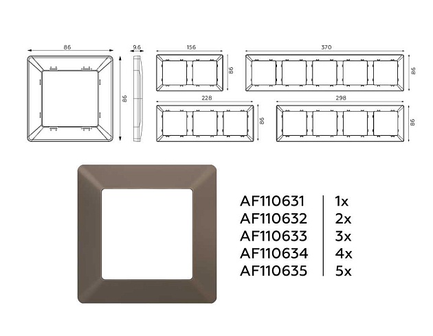 Рамка AMBRELLA VOLT AF110633 Фото № 5
