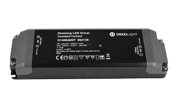 Драйвер Deko-Light D140040NT 14-28V 40W IP20 1,4A 862138 фото 