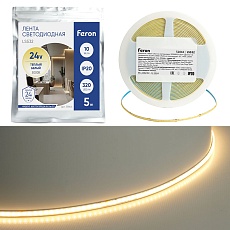 Светодиодная лента Feron LS532 10W/m 320LED/m 2110SMD 3000K 5M 51844