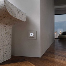 Розетка с подсветкой Werkel белый a069612 2