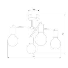 Потолочная люстра TK Lighting 1904 Retro 1