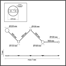 Настенный светодиодный светильник Odeon Light Hightech Travertino 6625/25WL 5