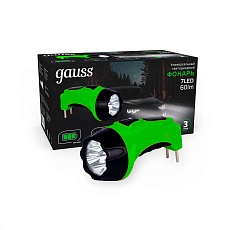Ручной светодиодный фонарь Gauss аккумуляторный 155х85 60 лм GF105 3