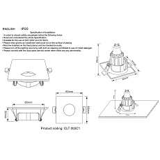 Встраиваемый светильник Crystal Lux CLT 003С1 WH 1