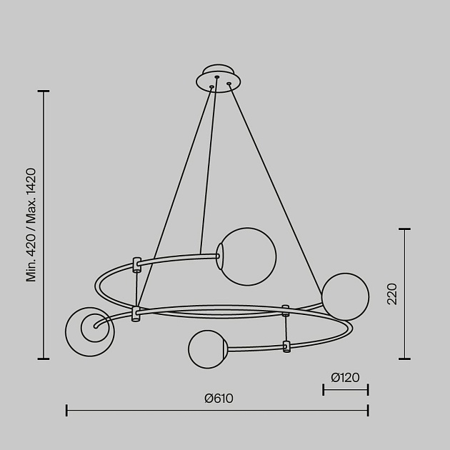 Подвесная люстра Maytoni Balance MOD317PL-04G Фото № 3