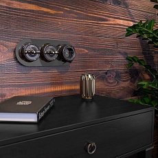 Выключатель Werkel на 4 положения двухклавишный Retro коричневый W5620014 4690389166754 3