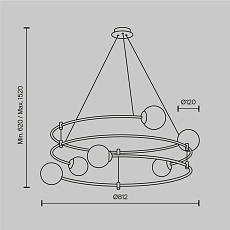 Подвесная люстра Maytoni Balance MOD317PL-06G 1