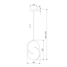 Подвесной светодиодный светильник Eurosvet Lang 50225/1 Led черный 2