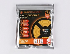 Светодиодная лента Ambrella Light 24W/m 240LED/m 2835SMD теплый белый 5M GS3701 3