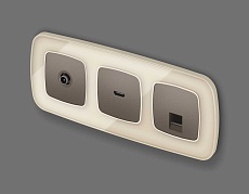 Лицевая панель ТВ-розетки AMBRELLA VOLT OP6430 1