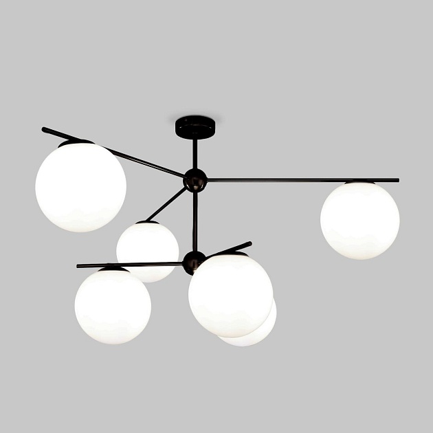 Потолочная люстра Eurosvet Marbella 60147/6 черный Smart изображение 1 Потолочная люстра Eurosvet Marbella 60147/6 черный Smart Фото № 1