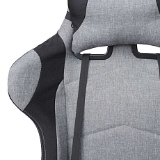 Игровое кресло AksHome Savage серый + черный, ткань 83800 4