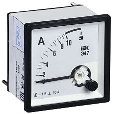 Амперметр аналоговый Э47 10А класс точности 1,5 72х72мм IEK IPA10-6-0010-E