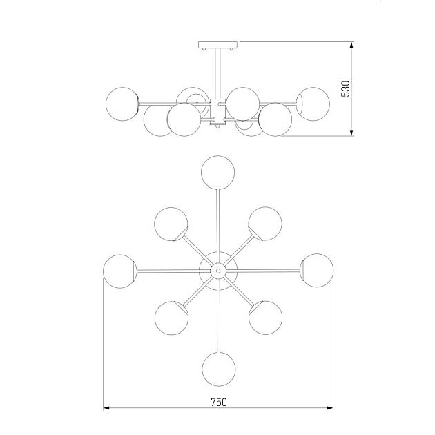 Потолочная люстра Eurosvet Ascot 30166/8 хром изображение 2 Потолочная люстра Eurosvet Ascot 30166/8 хром Фото № 2