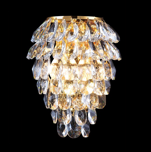 Настенный светильник Crystal Lux Charme AP3 Gold/Transparent фото 