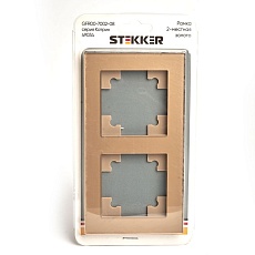 Рамка 2-постовая Stekker Катрин золото GFR00-7002-08 49034 2
