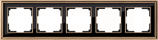 Рамка Werkel Palacio на 5 постов золото/черный WL17-Frame-05 4690389103780 1